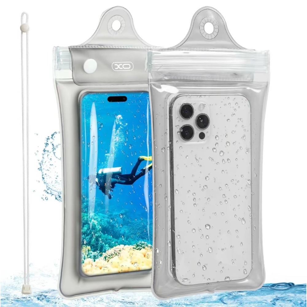 XO Universal Waterproof Phone Pouch Dry Bag Case with Lanyard Clear Transparent